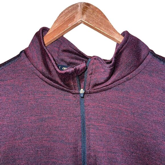 Tek Gear Dry Tek Men’s red and black marled long sleeved 1/4 zip size medium - Picture 2 of 6